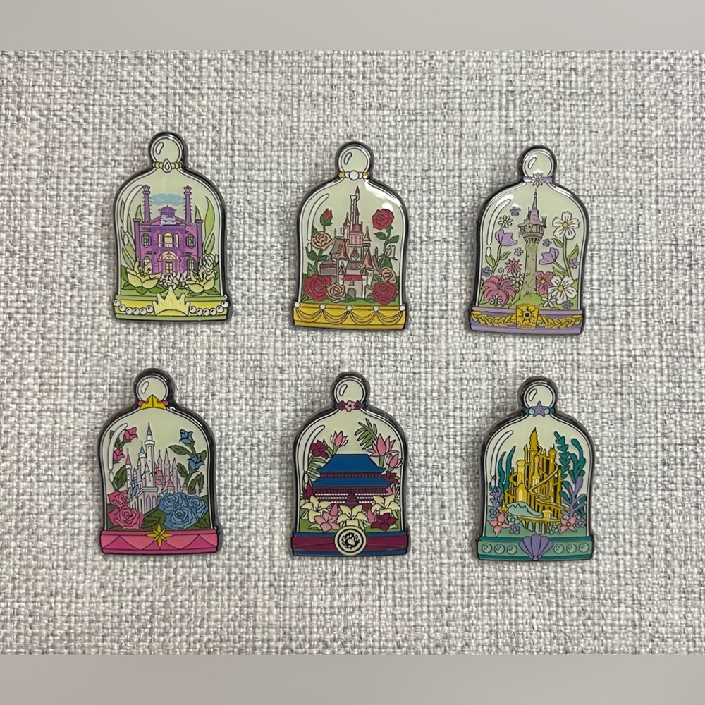 Loungefly Disney Princess Terrarium Blind Box Enamel Pin - Complete Set